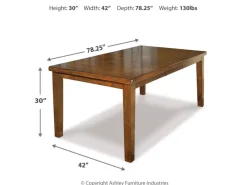 Mor Furniture Ralene Extendable Dining Table In Medium Brown