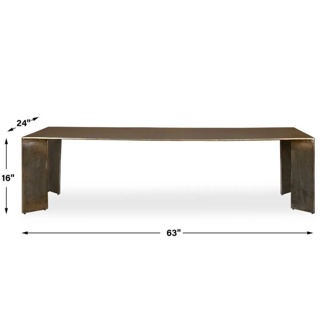 Mor Furniture Reade Outdoor Coffee Table In Gold