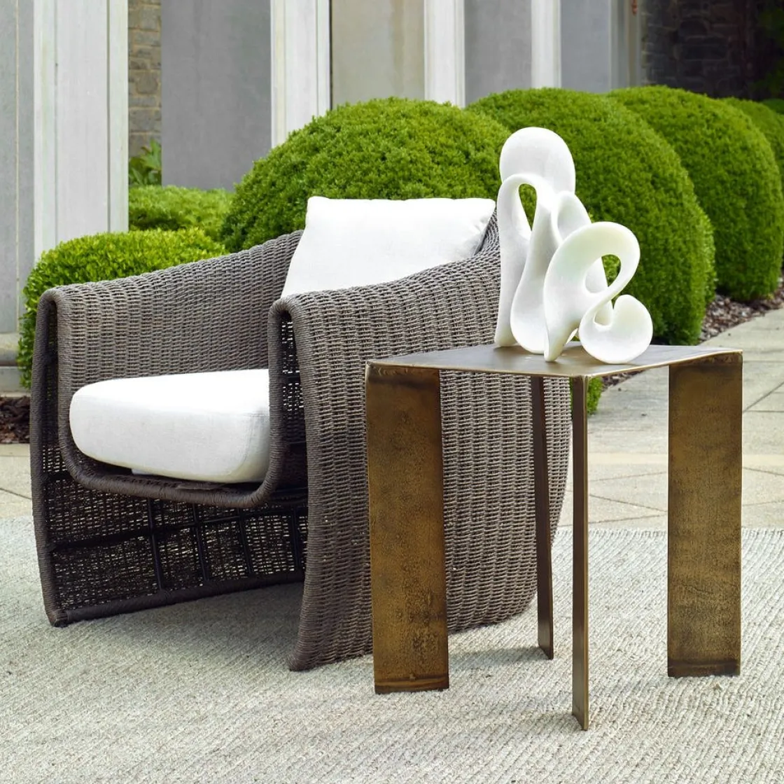 Mor Furniture Reade Outdoor Square End Table In Gold