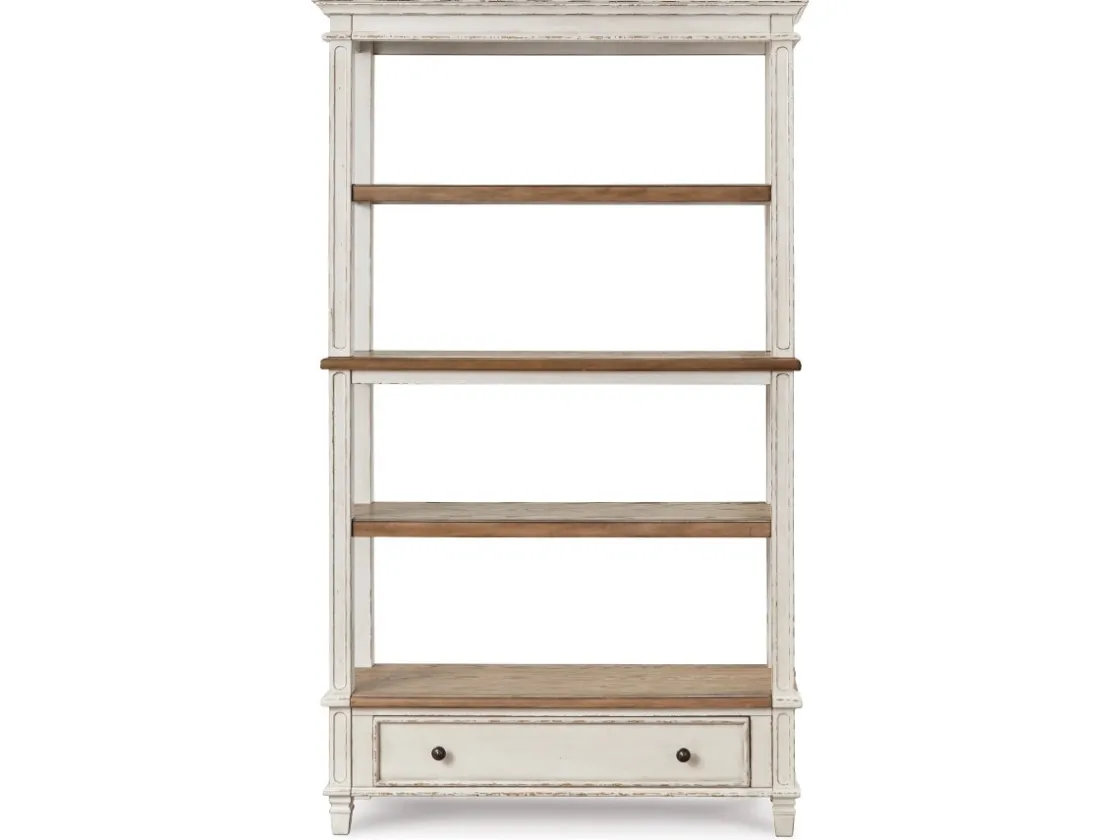 Mor Furniture Realyn Bookcase W/ Drawer In White/Brown