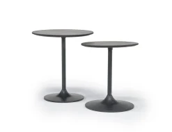 Mor Furniture Remy Nesting Table In Gunmetal/Dark Brown Set Of 2