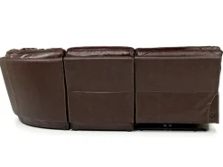 Mor Furniture Retreat 5 Piece Power Sectional W/ Power Armless Recliner In Cognac Leather