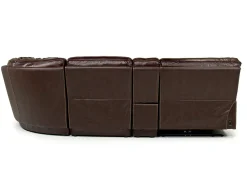 Mor Furniture Retreat 6 Piece Power Sectional In Cognac Leather