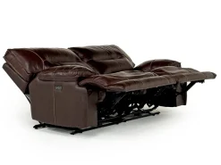 Mor Furniture Retreat Power Loveseat In Cognac Leather