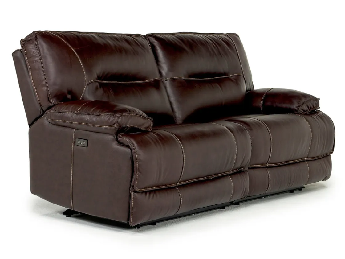 Mor Furniture Retreat Power Sofa & Loveseat In Cognac Leather