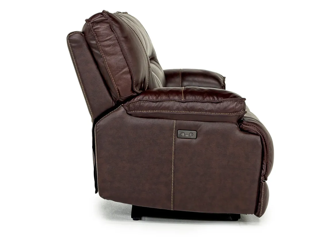 Mor Furniture Retreat Power Sofa & Loveseat In Cognac Leather