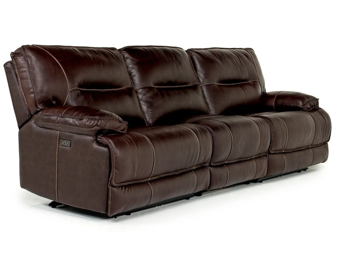 Mor Furniture Retreat Power Sofa & Loveseat In Cognac Leather
