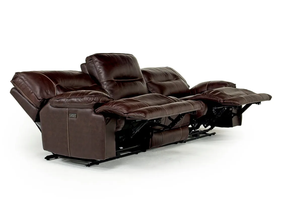Mor Furniture Retreat Power Sofa & Loveseat In Cognac Leather