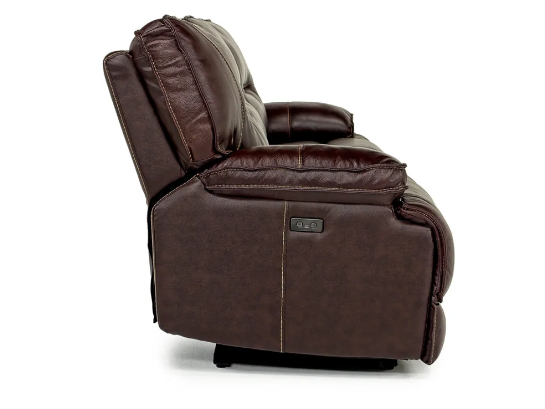 Mor Furniture Retreat Power Sofa & Loveseat In Cognac Leather