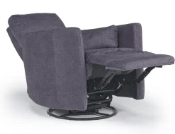 Mor Furniture Retreat Swivel Gliding Recliner In Brown Leather