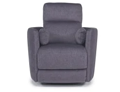 Mor Furniture Retreat Swivel Gliding Recliner In Brown Leather