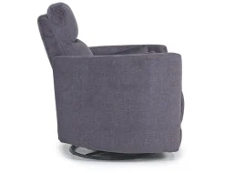Mor Furniture Retreat Swivel Gliding Recliner In Brown Leather