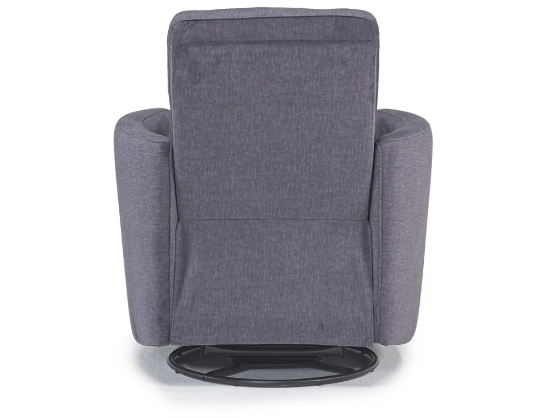 Mor Furniture Retreat Swivel Gliding Recliner In Brown Leather