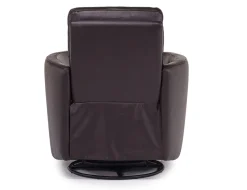 Mor Furniture Retreat Swivel Gliding Recliner In Brown Leather