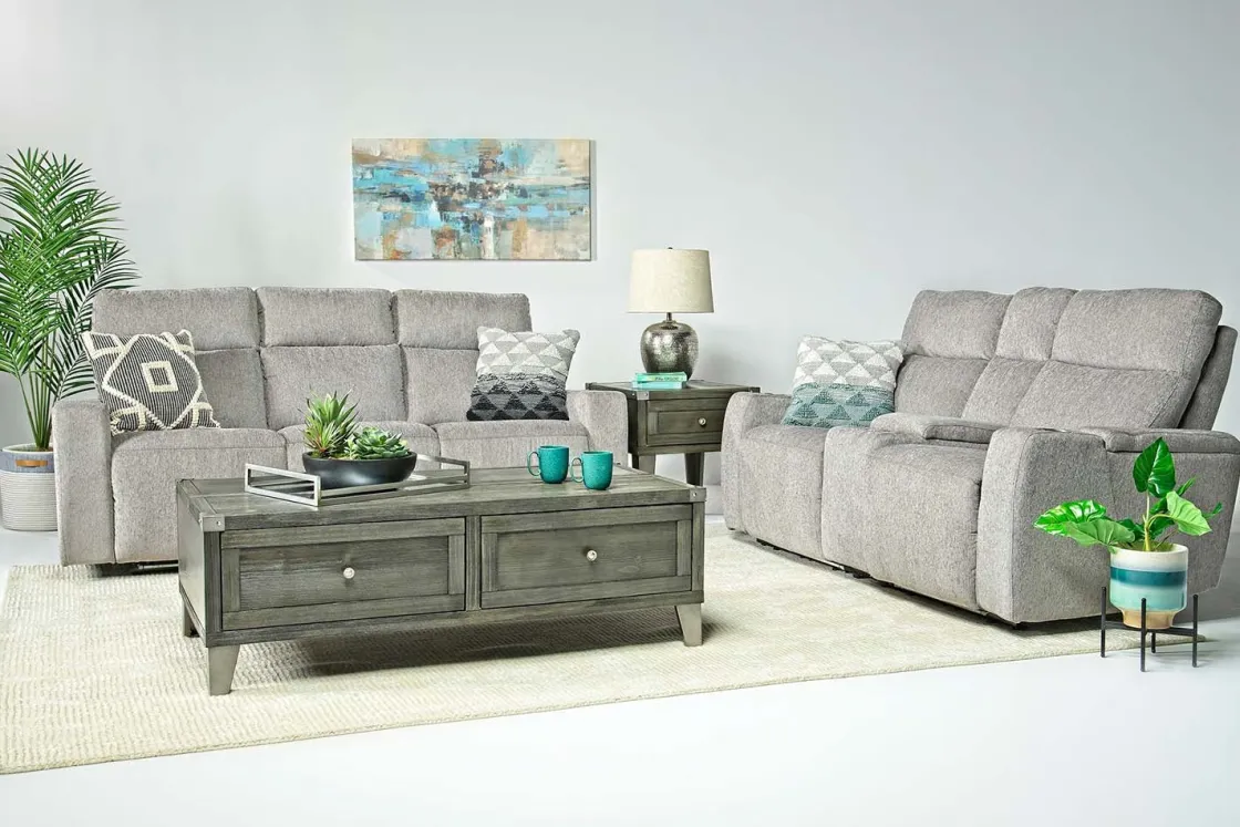 Mor Furniture Rhys 2 Power Console Loveseat In