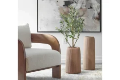 Mor Furniture Ridge Vase In Brown, Set Of 2