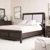 Mor Furniture Riley Bookcase Bed, Dresser, Mirror & Nightstand In Carbonite, Ca King