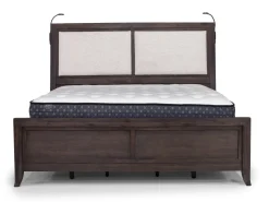 Mor Furniture Riley Bookcase Bed, Dresser, Mirror & Nightstand In Carbonite, Ca King