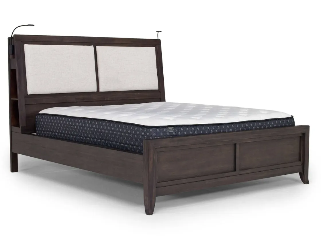 Mor Furniture Riley Bookcase Bed, Dresser, Mirror & Nightstand In Carbonite, Ca King