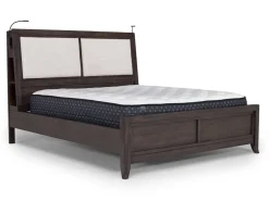 Mor Furniture Riley Bookcase Bed, Dresser, Mirror & Nightstand In Carbonite, Ca King