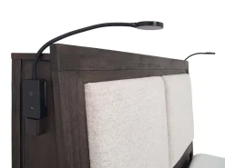 Mor Furniture Riley Bookcase Bed, Dresser, Mirror & Nightstand In Carbonite, Ca King