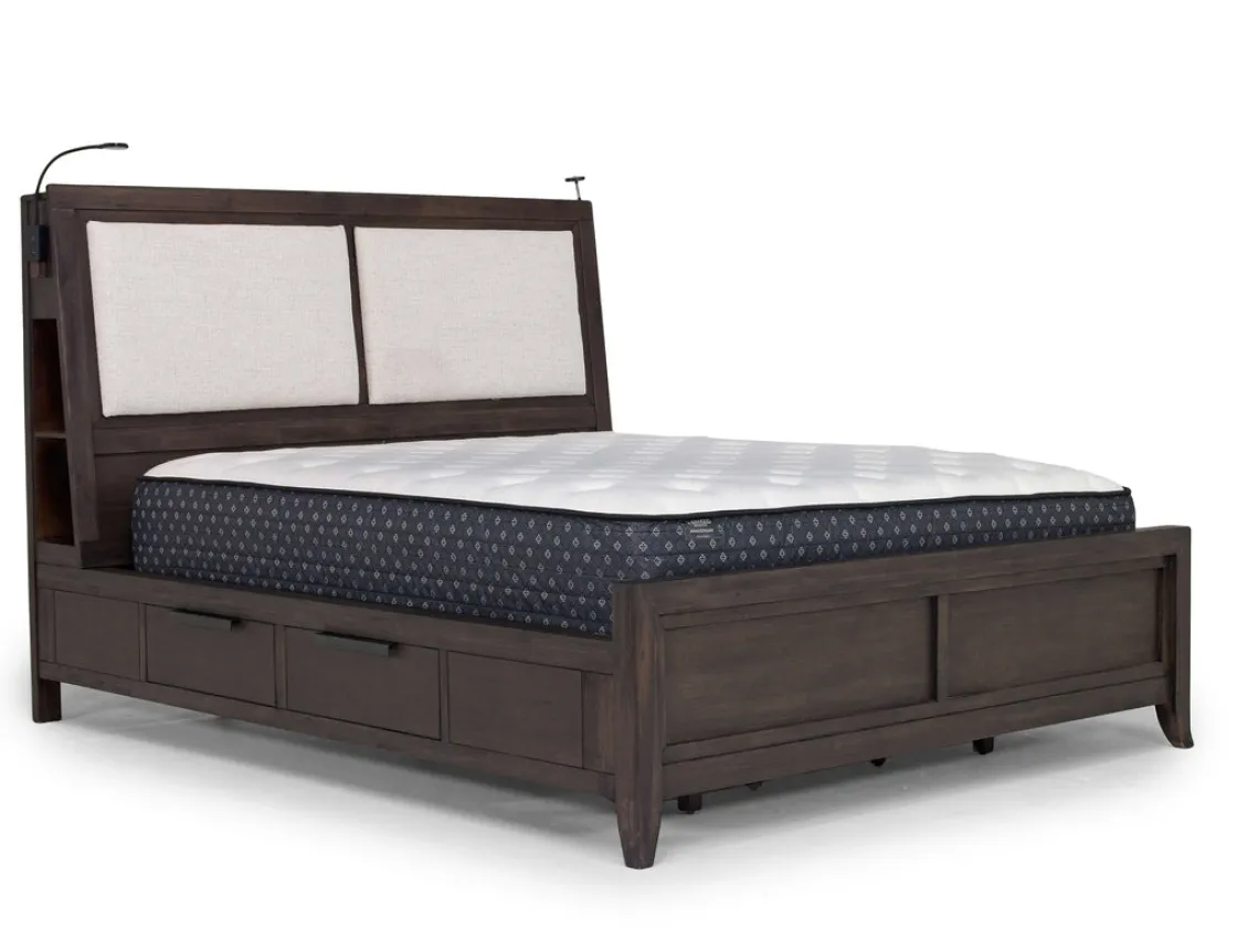 Mor Furniture Riley Bookcase Bed In Carbonite, Ca King