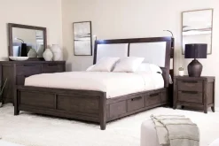 Mor Furniture Riley Bookcase Bed In Carbonite, Ca King