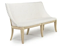 Mor Furniture Roxy Dining Bench In Vintage Taupe, Upholstered