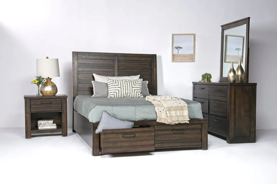 Mor Furniture Ruff Hewn Panel Bed In , Queen