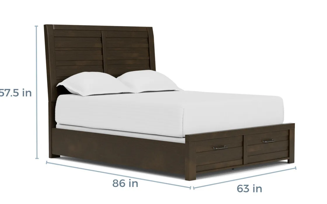 Mor Furniture Ruff Hewn Panel Bed In , Queen