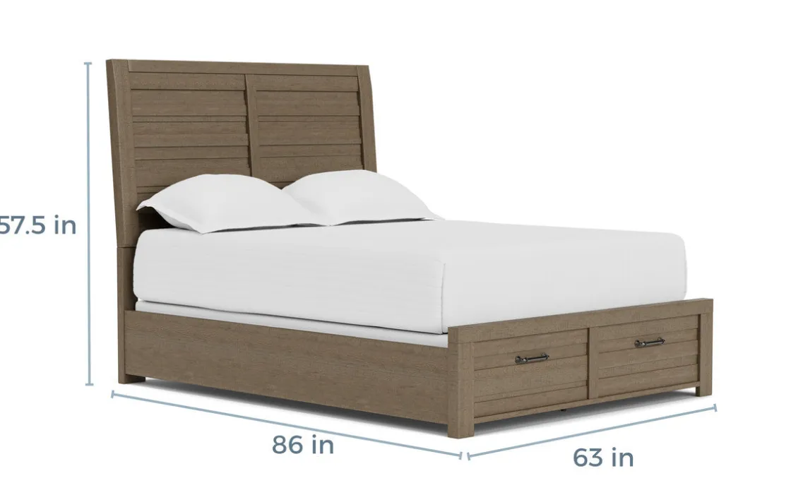 Mor Furniture Ruff Hewn Panel Bed In , Queen