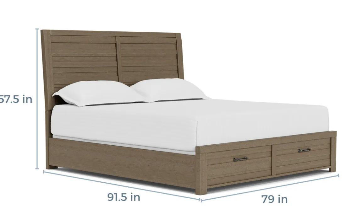 Mor Furniture Ruff Hewn Panel Bed In , Queen