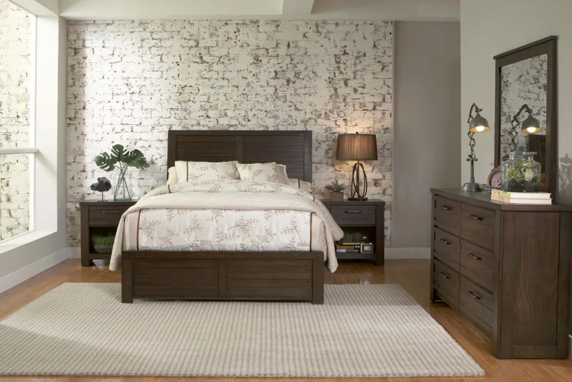 Mor Furniture Ruff Hewn Panel Bed In , Queen