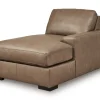 Mor Furniture Sahara 1 Arm Chaise In Sahara Leather, Left Facing
