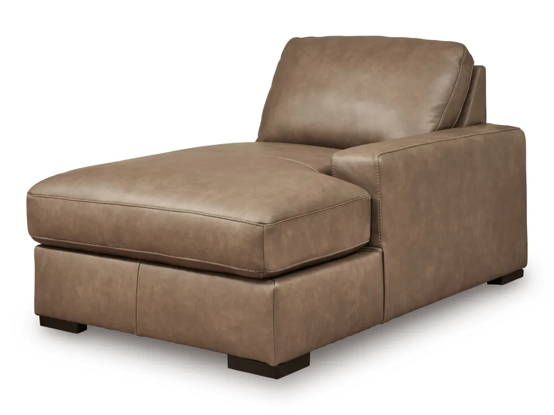 Mor Furniture Sahara 1 Arm Chaise In Sahara Leather, Left Facing