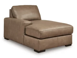 Mor Furniture Sahara 1 Arm Chaise In Sahara Leather, Left Facing