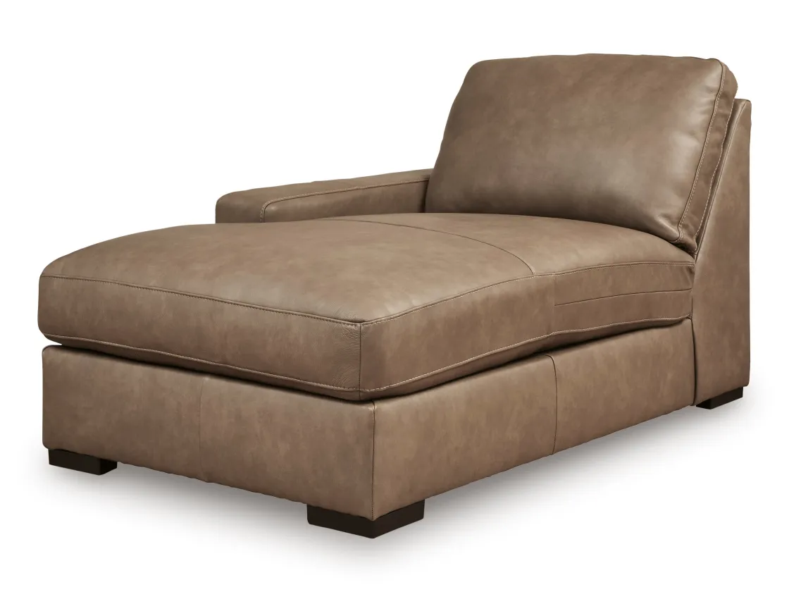 Mor Furniture Sahara 1 Arm Chaise In Sahara Leather, Left Facing
