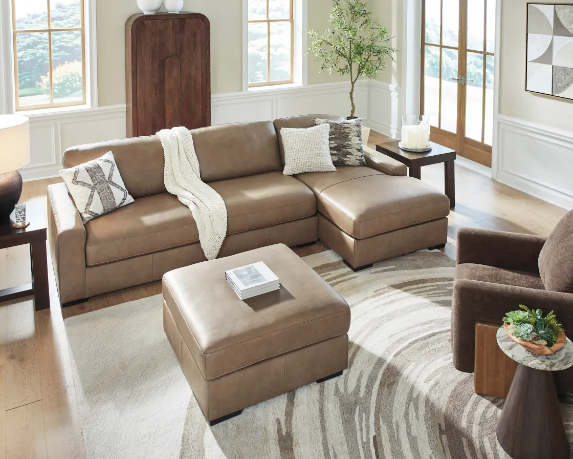 Mor Furniture Sahara 1 Arm Chaise In Sahara Leather, Left Facing
