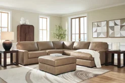 Mor Furniture Sahara 5 Piece Chaise Sectional In Sahara Leather, Left Facing