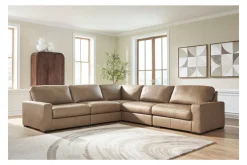 Mor Furniture Sahara 5 Piece Sectional In Sahara Leather