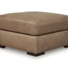 Mor Furniture Sahara Oversized Ottoman In Sahara Leather