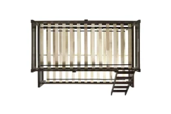 Kids Mor Furniture Sami Bunk Bed W/ Ladder In Espresso, Twin/ Twin