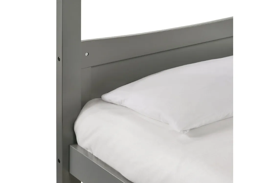 Kids Mor Furniture Sami Bunk Bed W/ Ladder In Espresso, Twin/ Twin