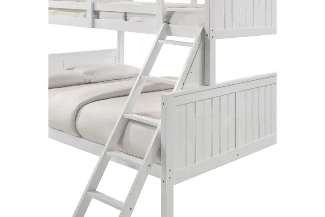 Kids Mor Furniture Sami Bunk Bed W/ Ladder In Espresso, Twin/ Twin