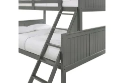 Kids Mor Furniture Sami Bunk Bed W/ Ladder In Espresso, Twin/ Twin
