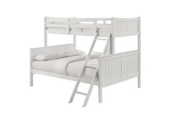 Kids Mor Furniture Sami Bunk Bed W/ Ladder In Espresso, Twin/ Twin