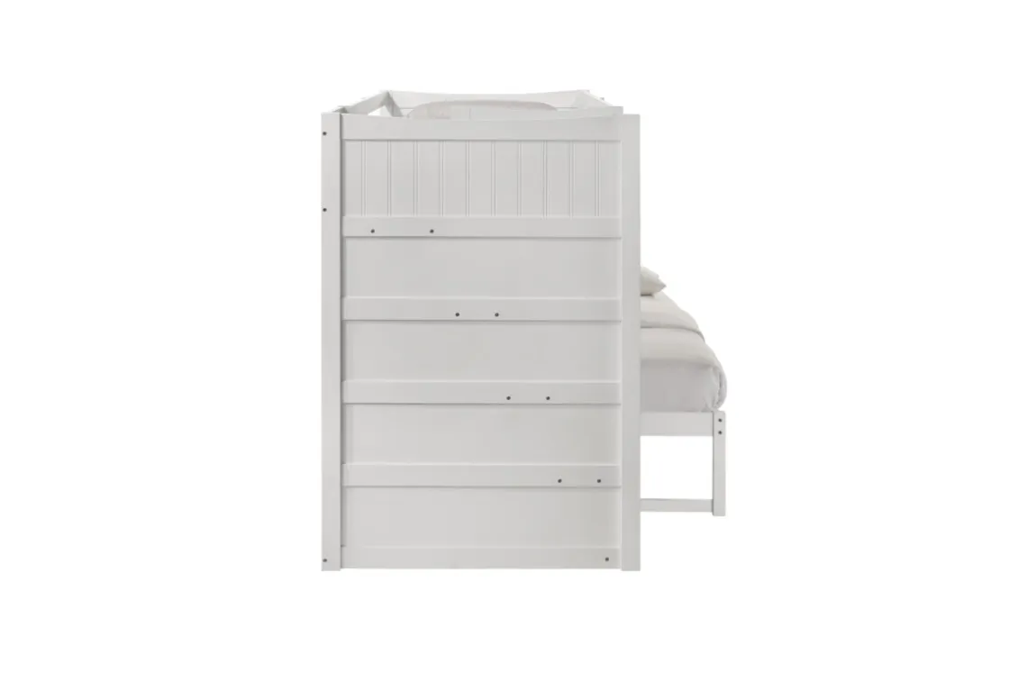 Kids Mor Furniture Sami Bunk Bed W/ Storage Steps In Espresso, Twin/Twin, Right Facing