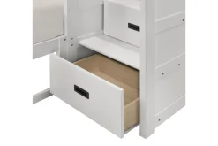 Kids Mor Furniture Sami Bunk Bed W/ Storage Steps In Espresso, Twin/Twin, Right Facing