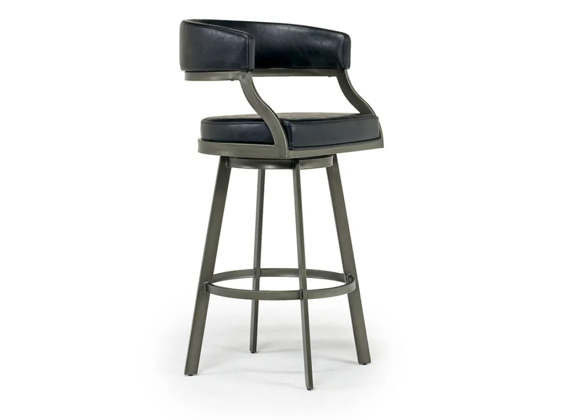 Mor Furniture Saturn Bar Height Swivel Stool In Mineral & Black