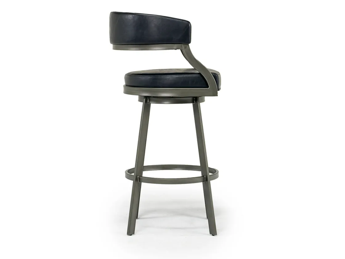 Mor Furniture Saturn Bar Height Swivel Stool In Mineral & Black